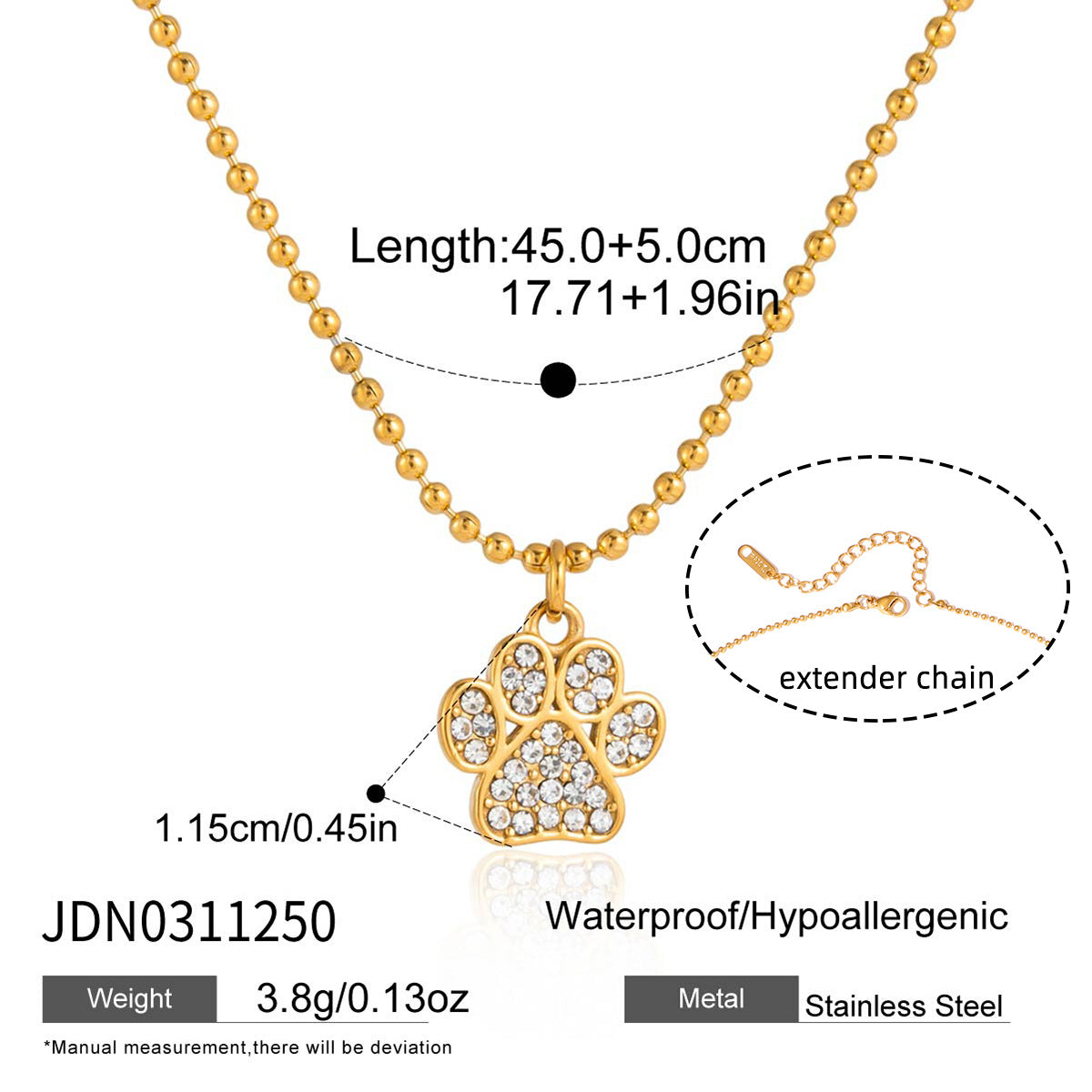 Dazzling Pet - themed Gold - plated Pendants with Crystals
