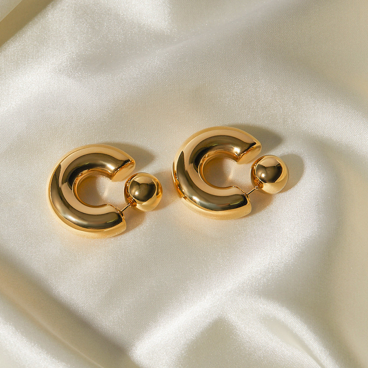 Chunky Gold - Tone Hoop Earrings for a Bold Statement Look