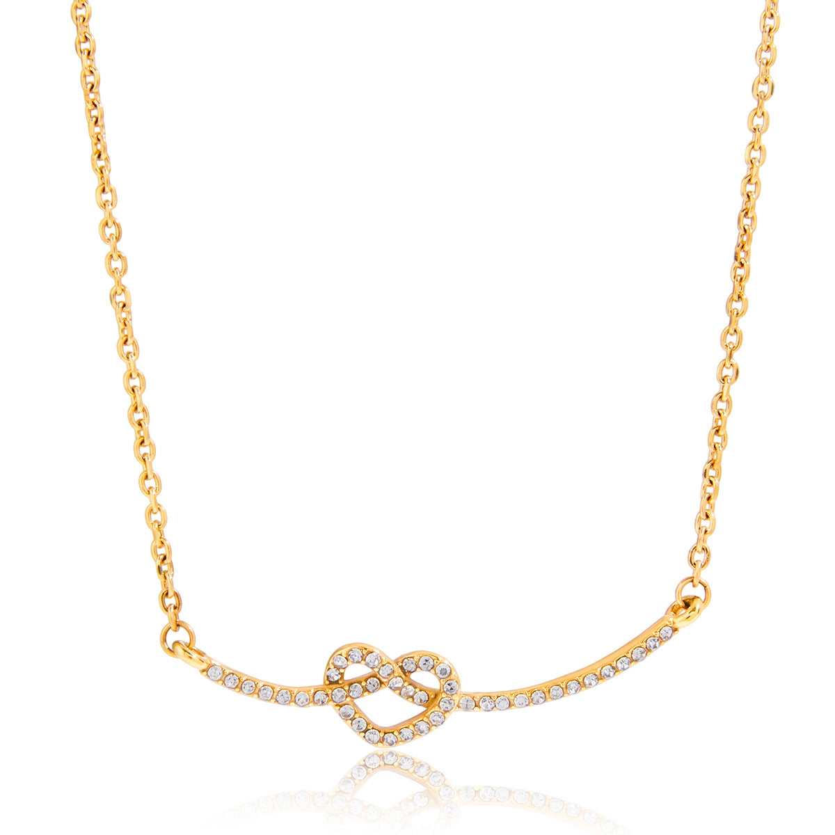 Dazzling Diamond - Encrusted Knot Pendant Necklace
