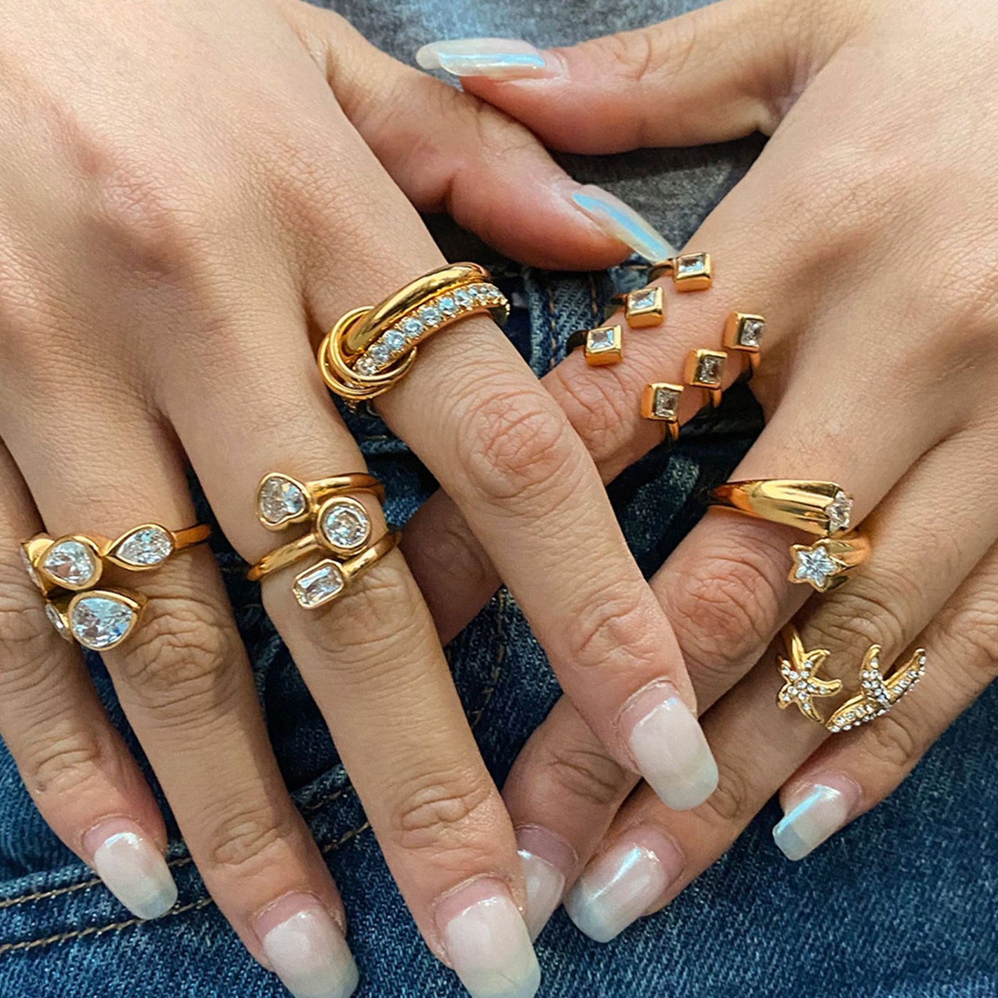 Stainless Steel Cubic Zirconia Ring