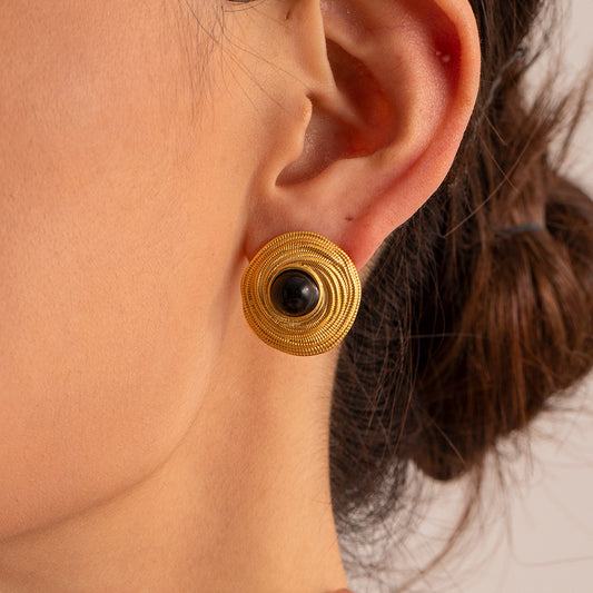 Vintage Coil Stud Earrings