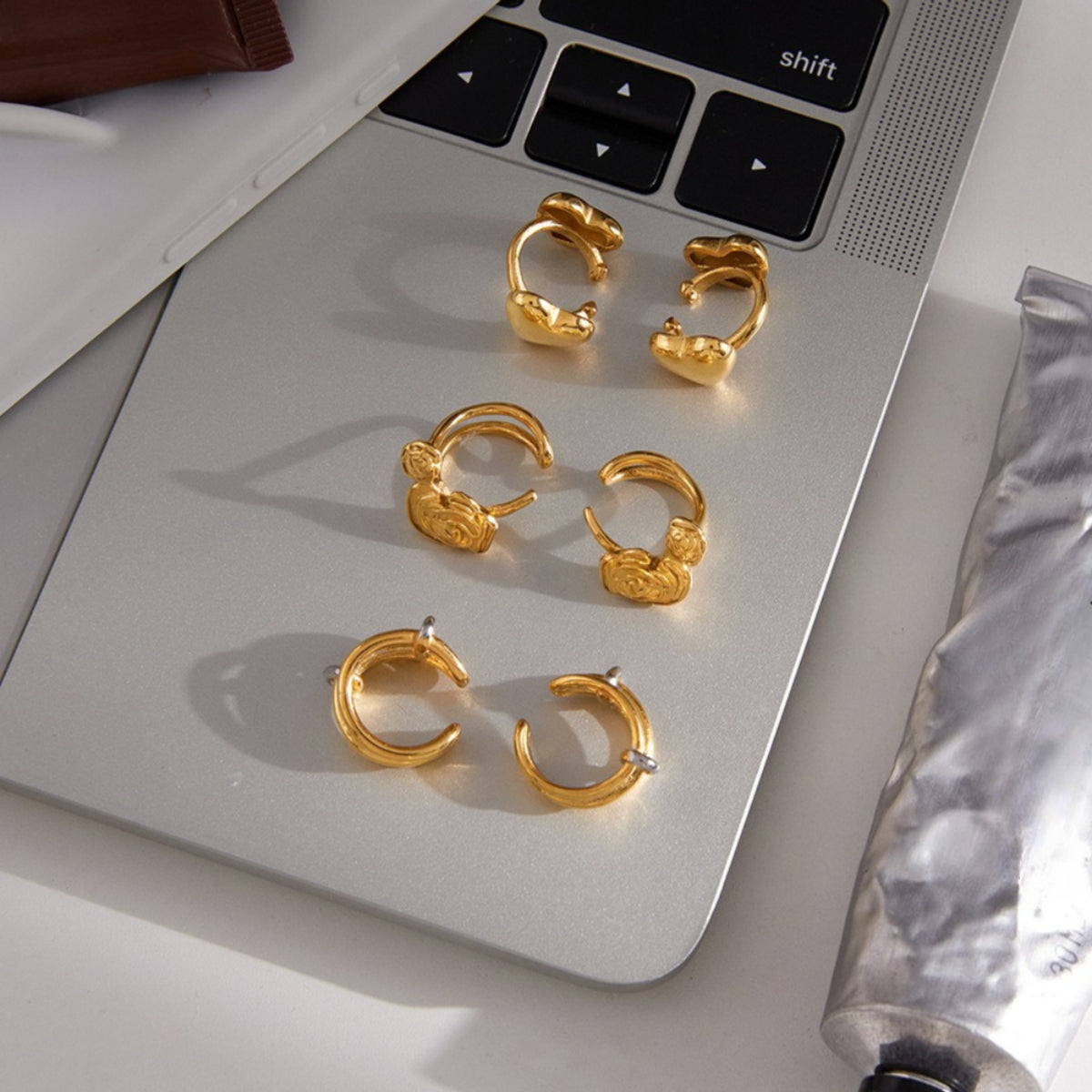 Stainless Steel Heart Earrings for Valentine's Day