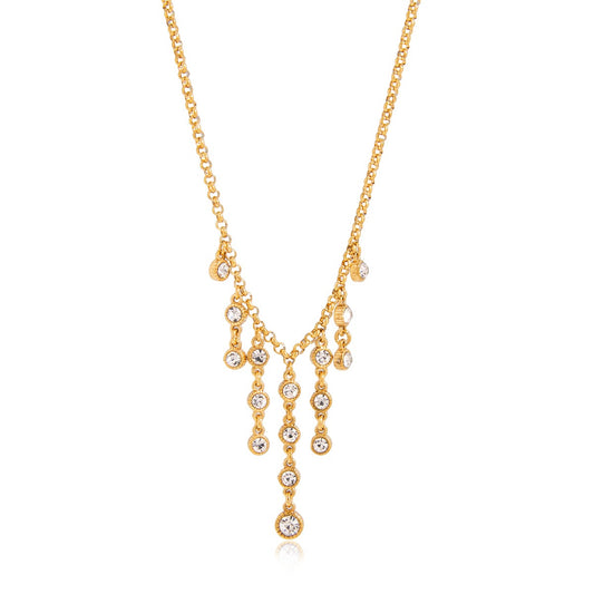 Dainty 18K Gold Plated CZ Teardrop Drop Necklace | Elegant Everyday Jewelry
