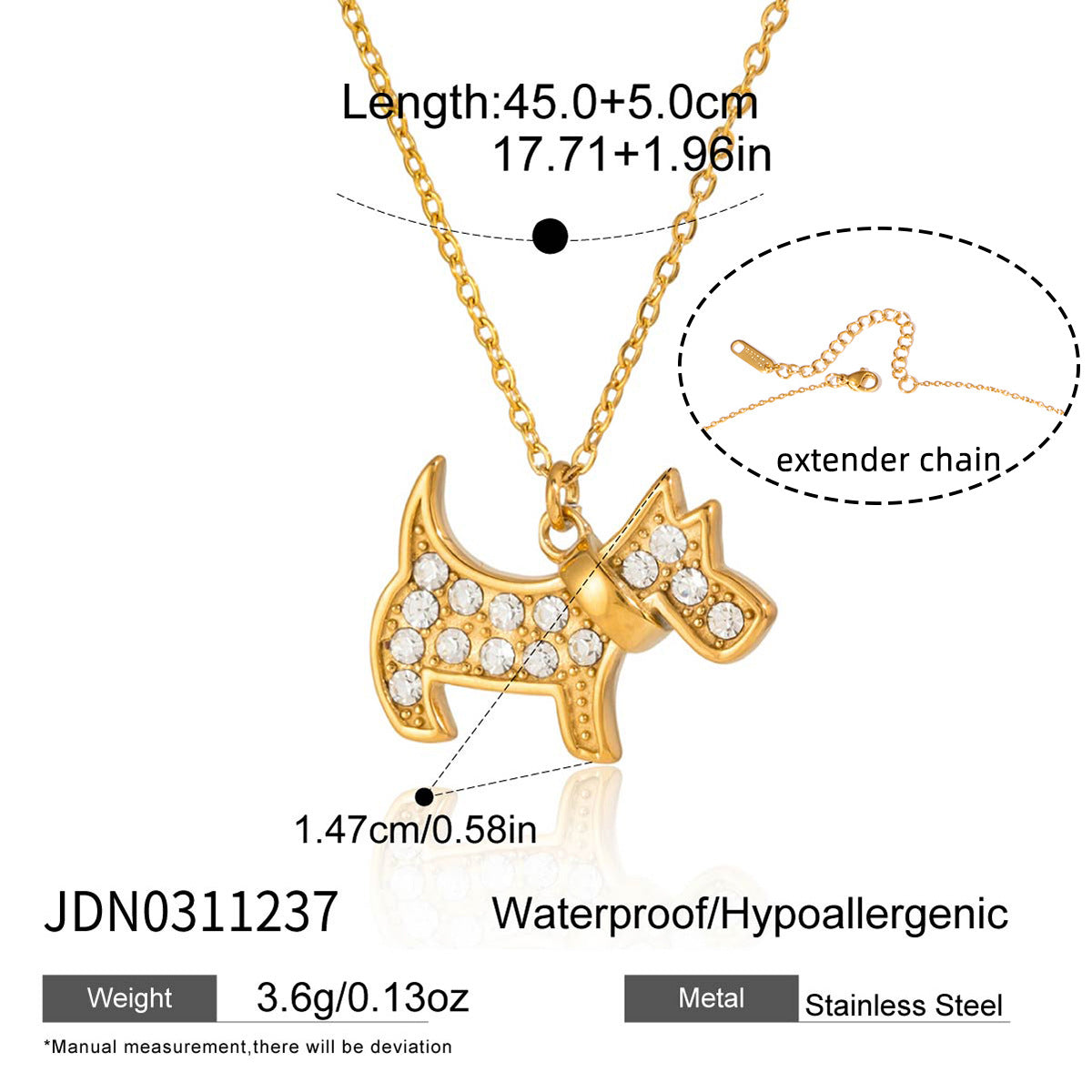 Dazzling Pet - themed Gold - plated Pendants with Crystals