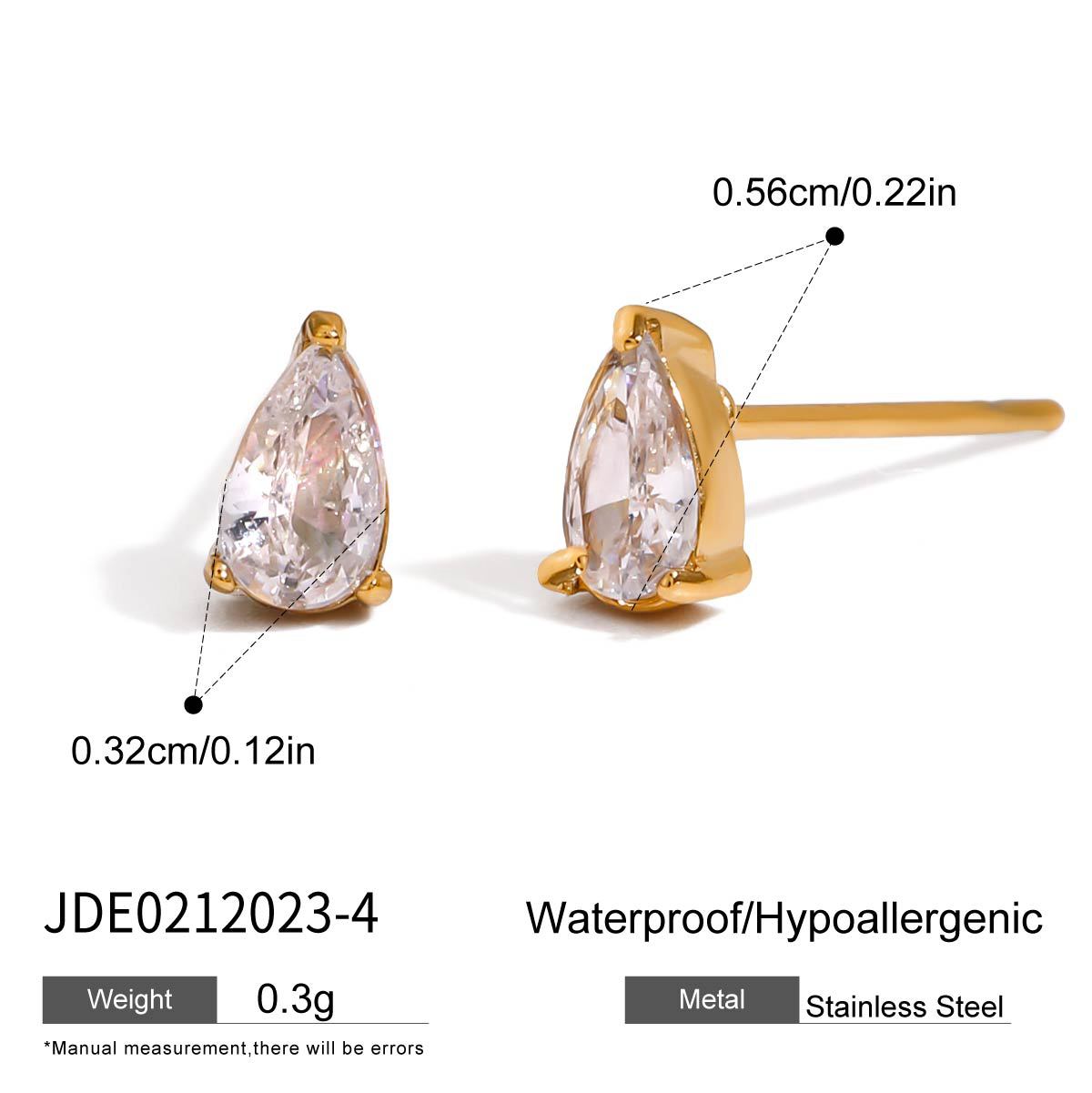 Stainless Steel Sun Stud Earrings with Rhinestones