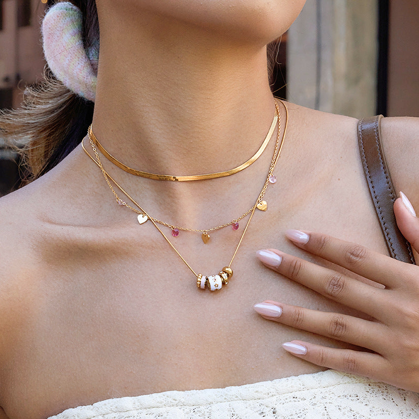 Layered Heart - Pendant Gold - Tone Necklaces