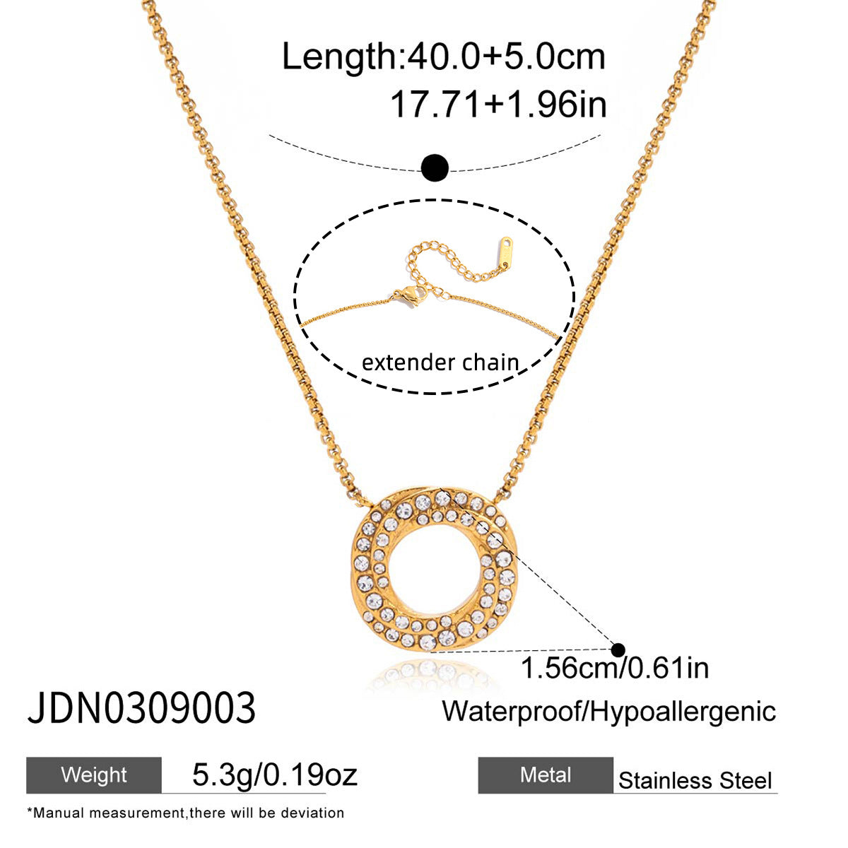 Dazzling Interlocking Heart - Shaped Pendant Necklace with Crystals