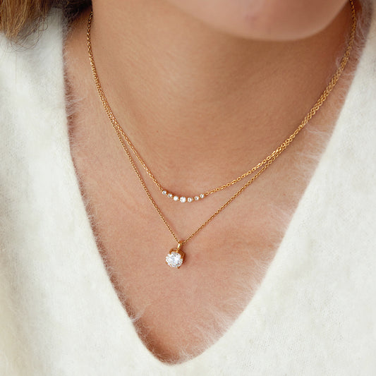 Layered Diamond- Accented Necklaces Set