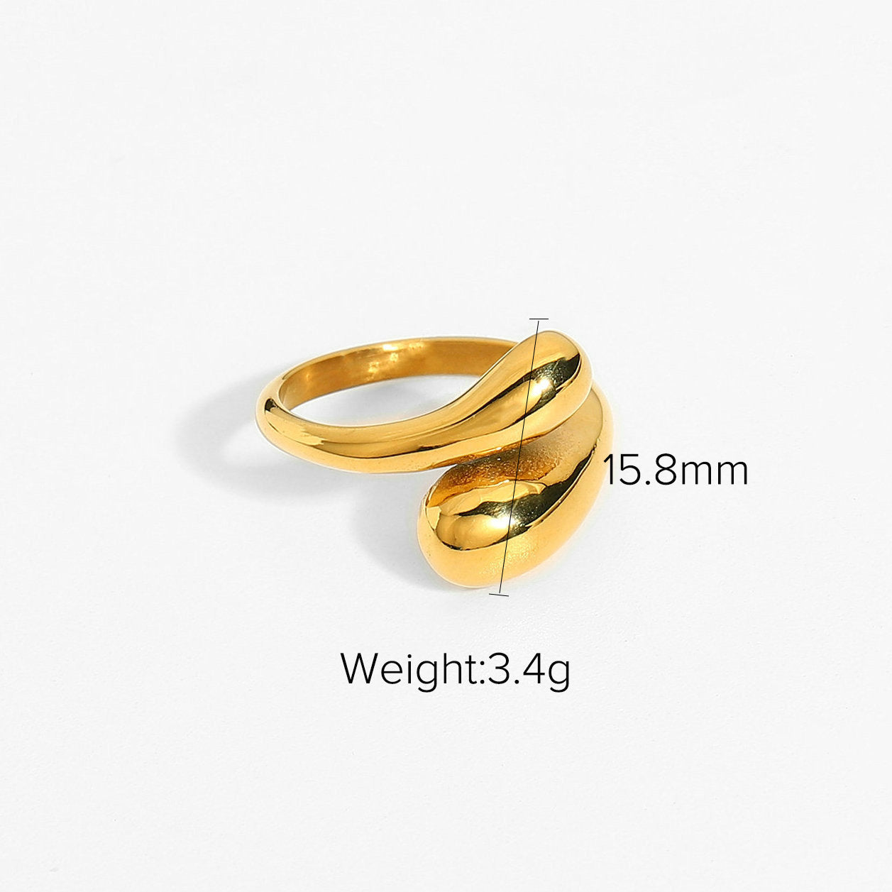 Abstract Gold Finger Rings – Sculptural Multi-Ring Set for Women