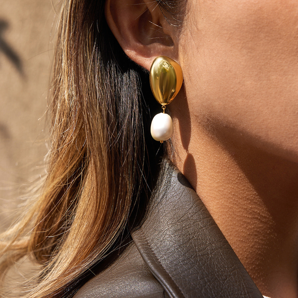 Pearl Bead Surgical Steel Earrings