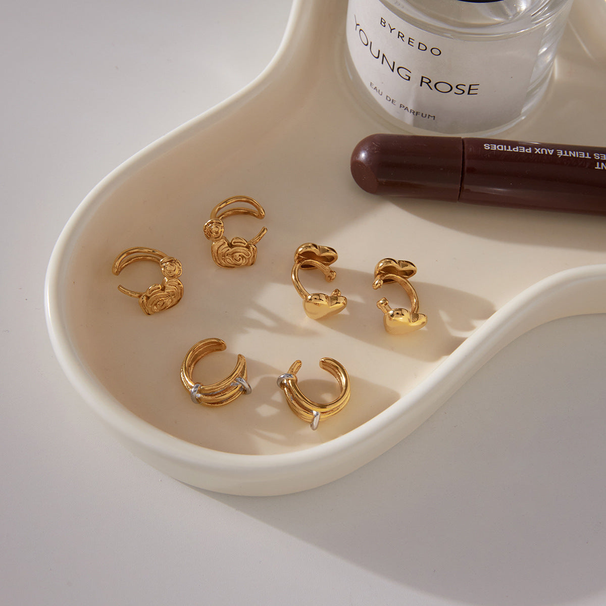 Stainless Steel Heart Earrings for Valentine's Day