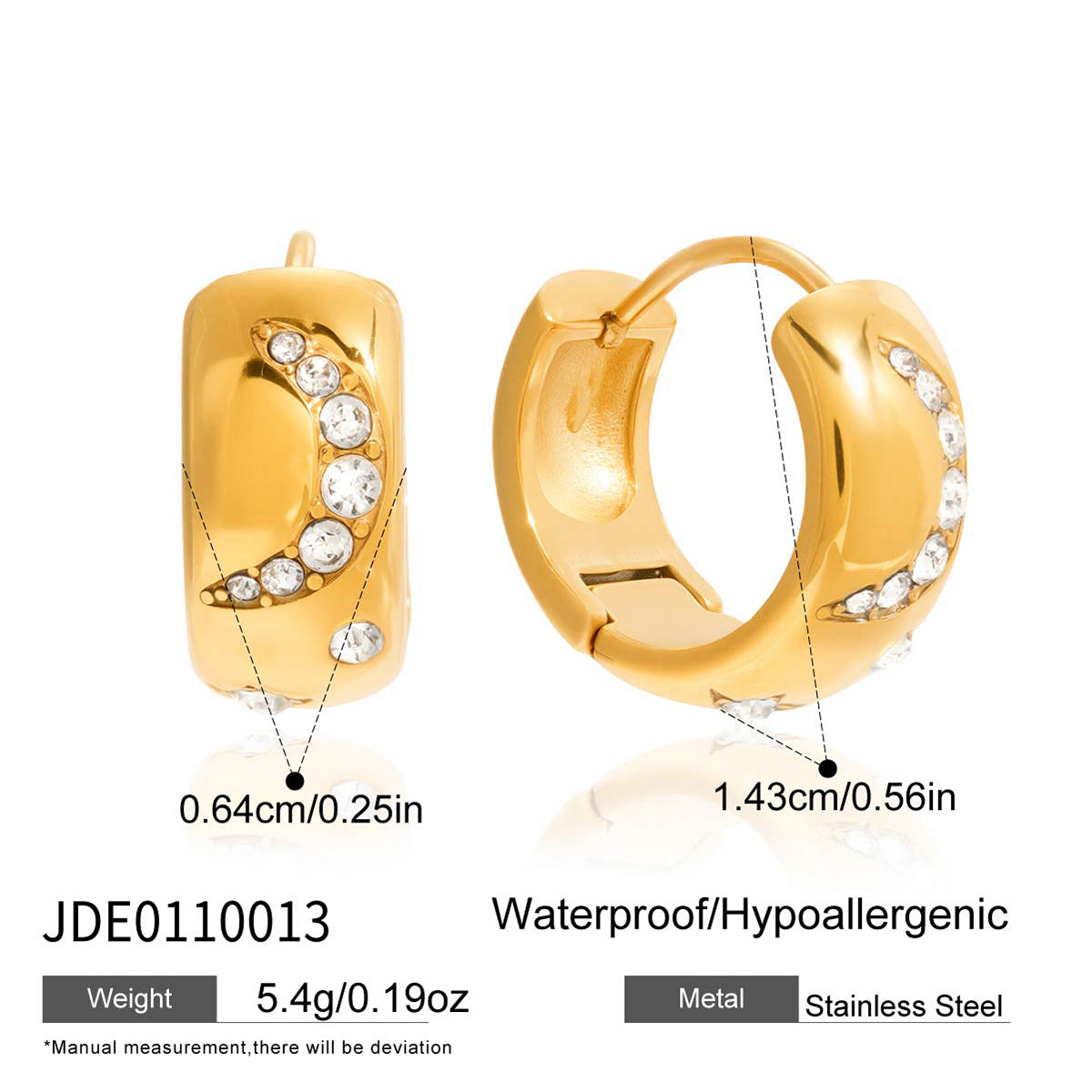 Stainless Steel Heart Earrings for Valentine's Day