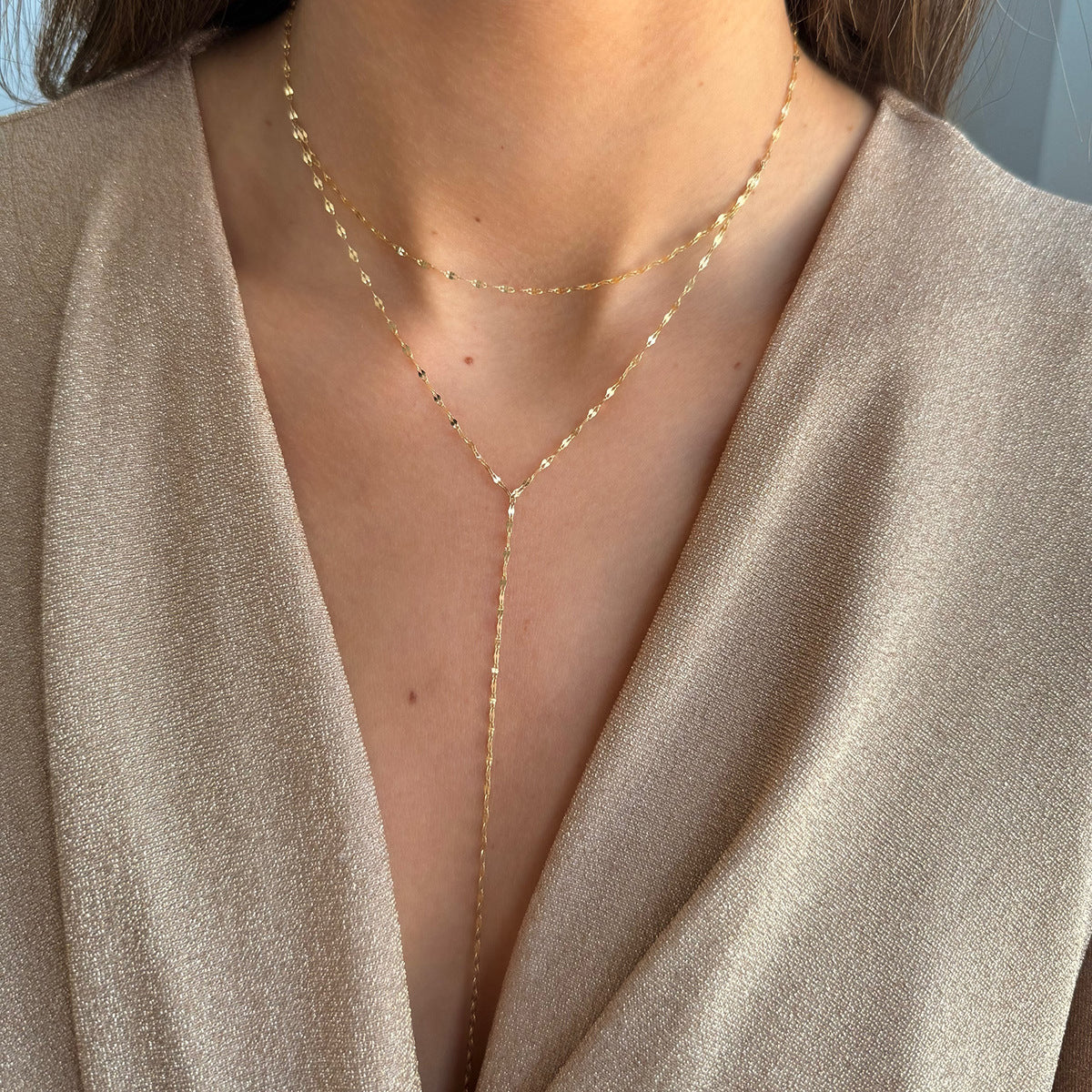 Dainty Gold Y - Necklace for Women | Elegant Layering Jewelry