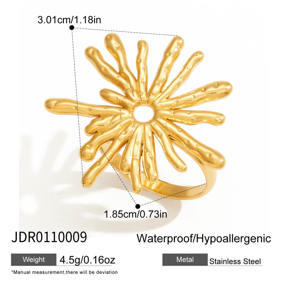 Bohemian Ocean-Inspired Stackable Rings – Star, Snake & Sunflower Designs, Gold-Tone Metal Jewelry for Women