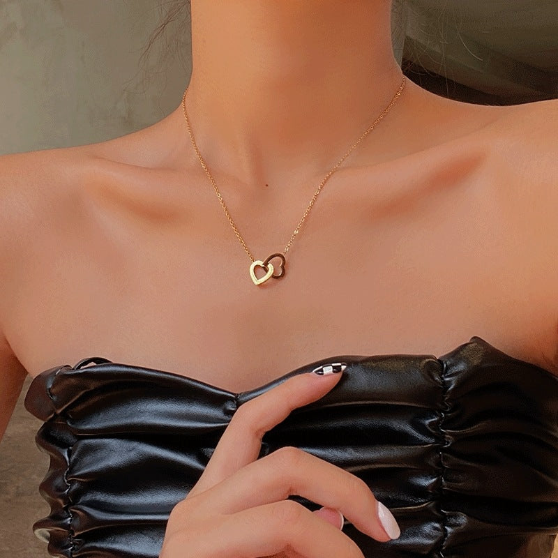 Dazzling Gold - Plated Chain - Link Necklace with Crystals