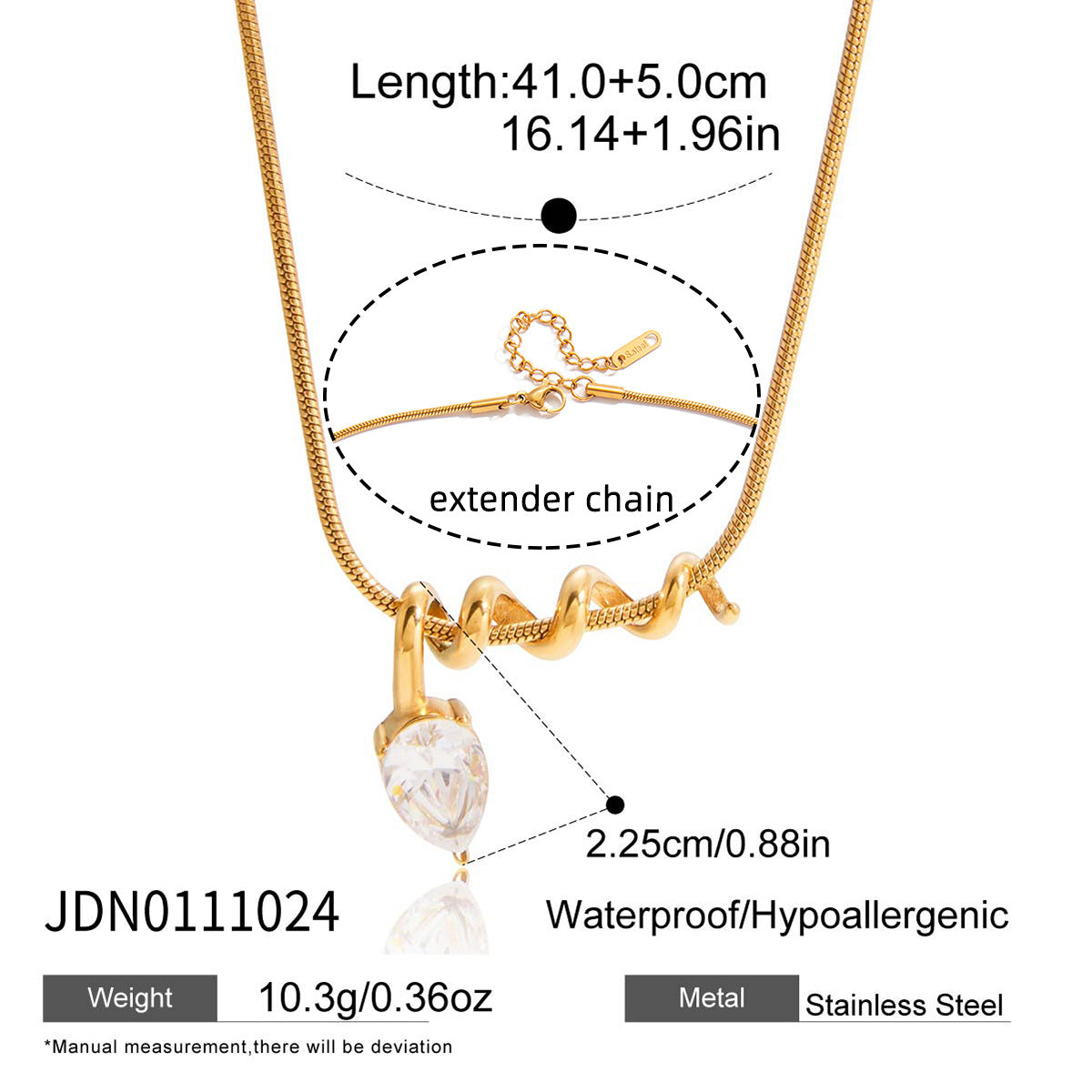 Layered Gold - Tone Necklace with Pendant
