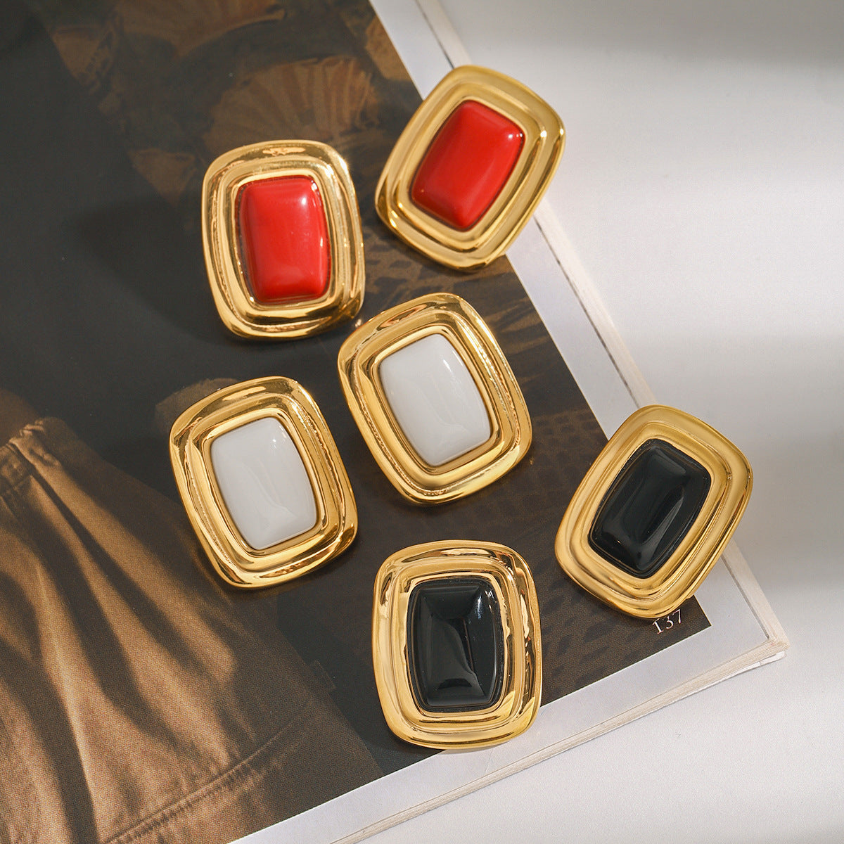 Vintage Stainless Steel Earrings