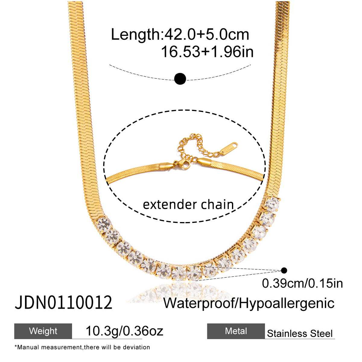 Layered Stainless Steel Necklaces with Dachshund Pendant and Crystal Accents