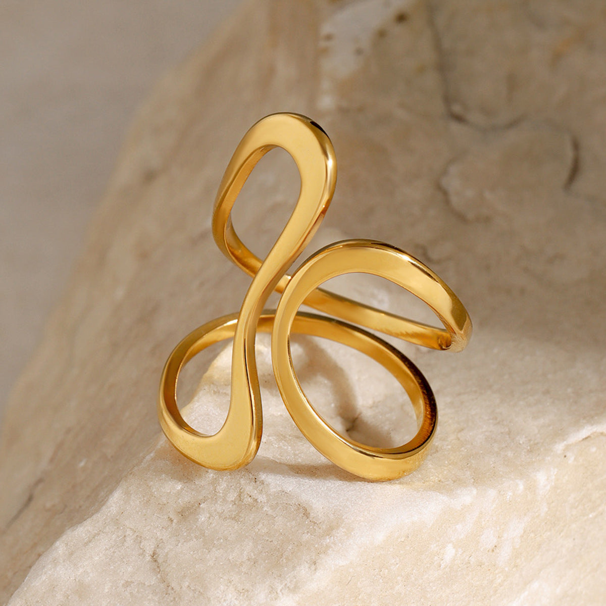 Gold-Tone Stainless Steel Ring