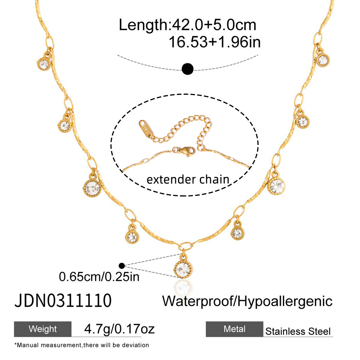 Multi - Layered Gold - Tone Necklace with CZ Pendants and Heart - Shaped Charm