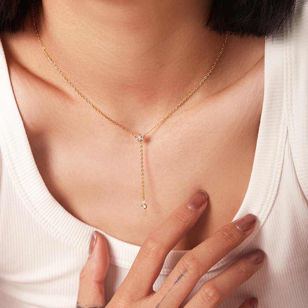 Multi - charm Dangling Necklaces | Delicate Gold - toned Jewelry