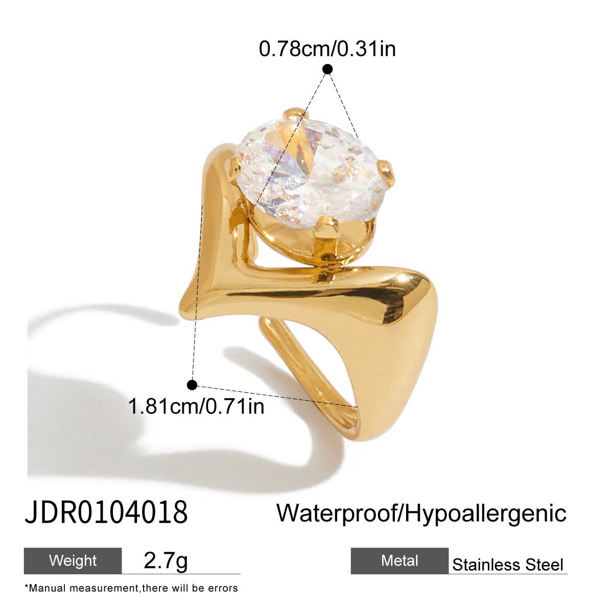 Gold-Tone Stackable Ring Set – Twisted, Snake, Bow Designs with Crystal Accents
