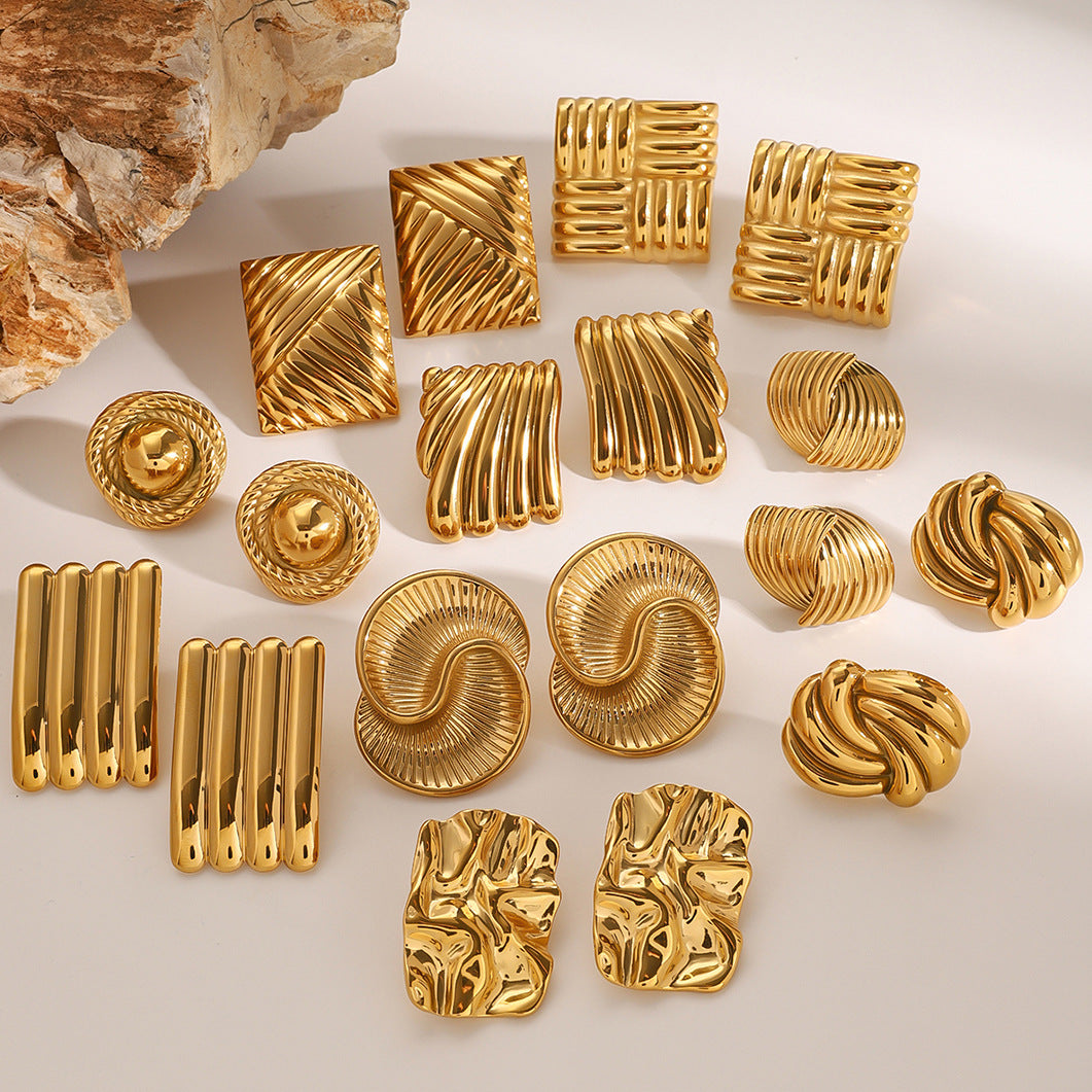 Stainless Steel Geometric Earrings