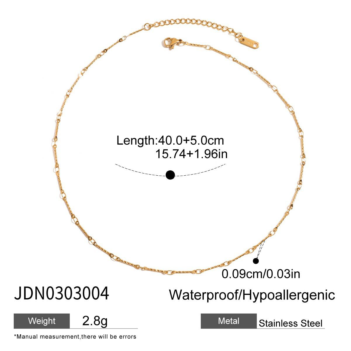 Elegant Titanium Necklace with cz Stones