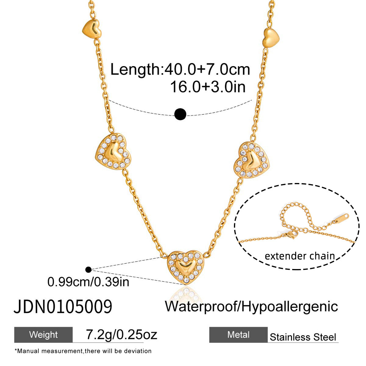 Multi - Layered Initial Heart Pendant Necklace Set