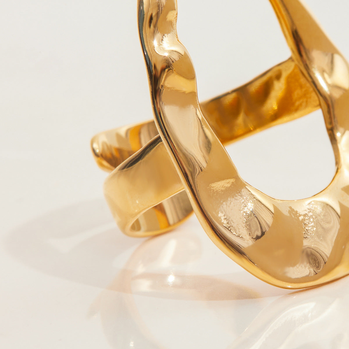 Pearl Cluster Ring & Abstract Spiral Joint Ring Set – Sculptural Statement Rings for Women