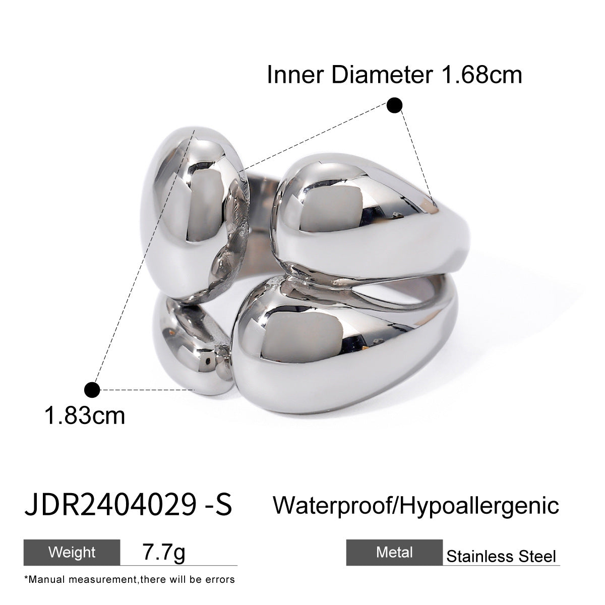 Silver Statement Rings Set – Sculptural Leaf, Stackable Bands & Joint Ring for Women