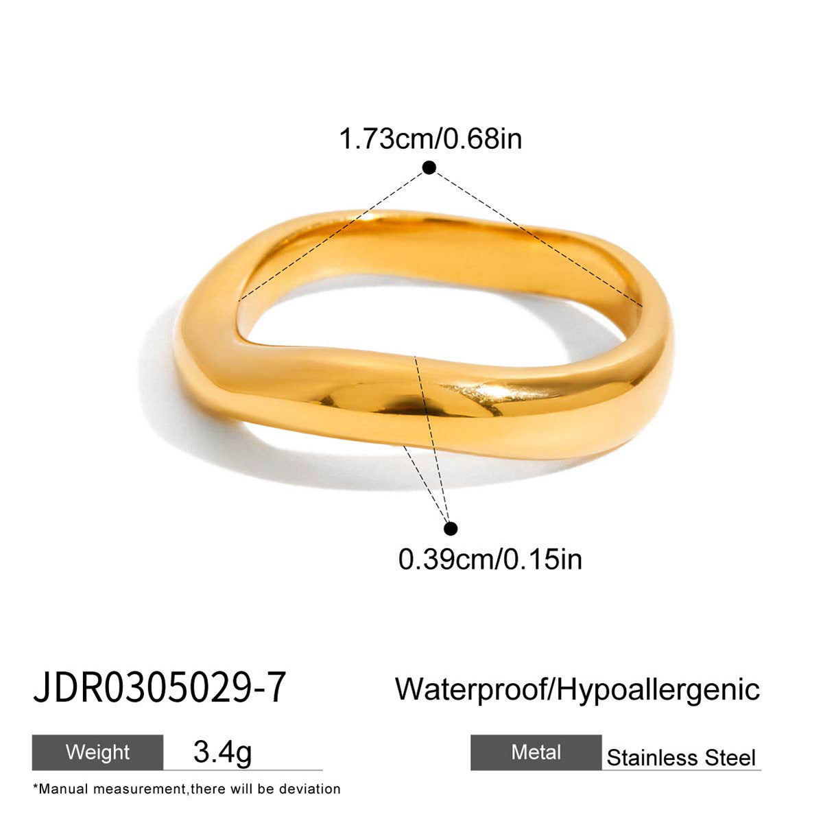 Wave Snake Ring – Pear-Shaped Center Stone, Diamond-Cut Accent Ring for Women