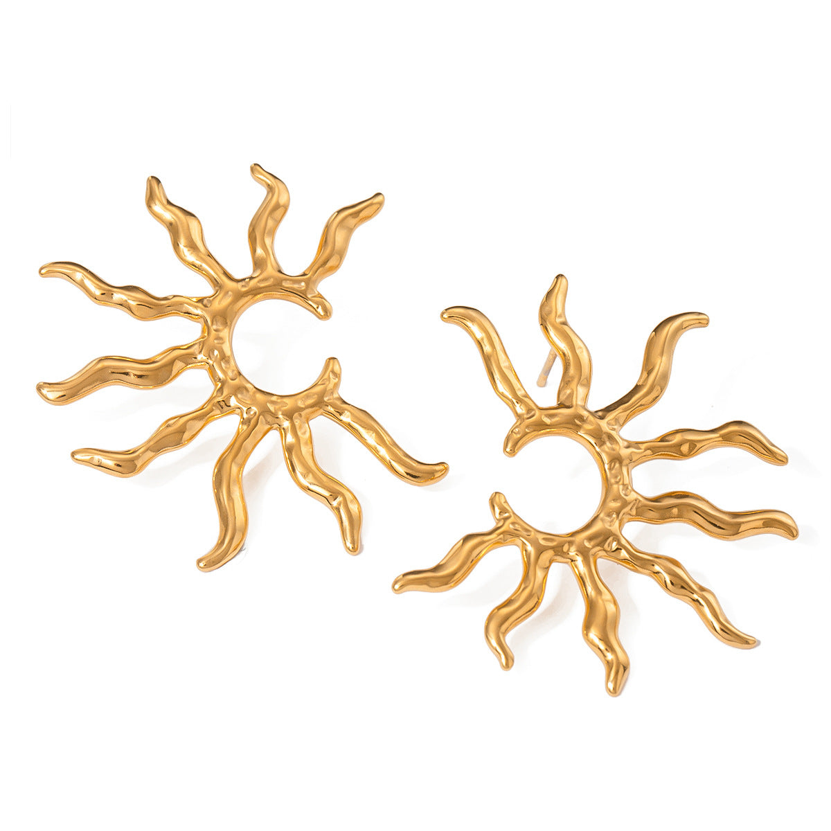 Stainless Steel Sunflower Earrings