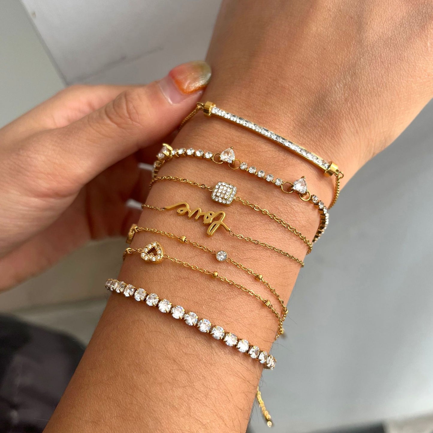 Layered Diamond - Embellished Bracelets for Women