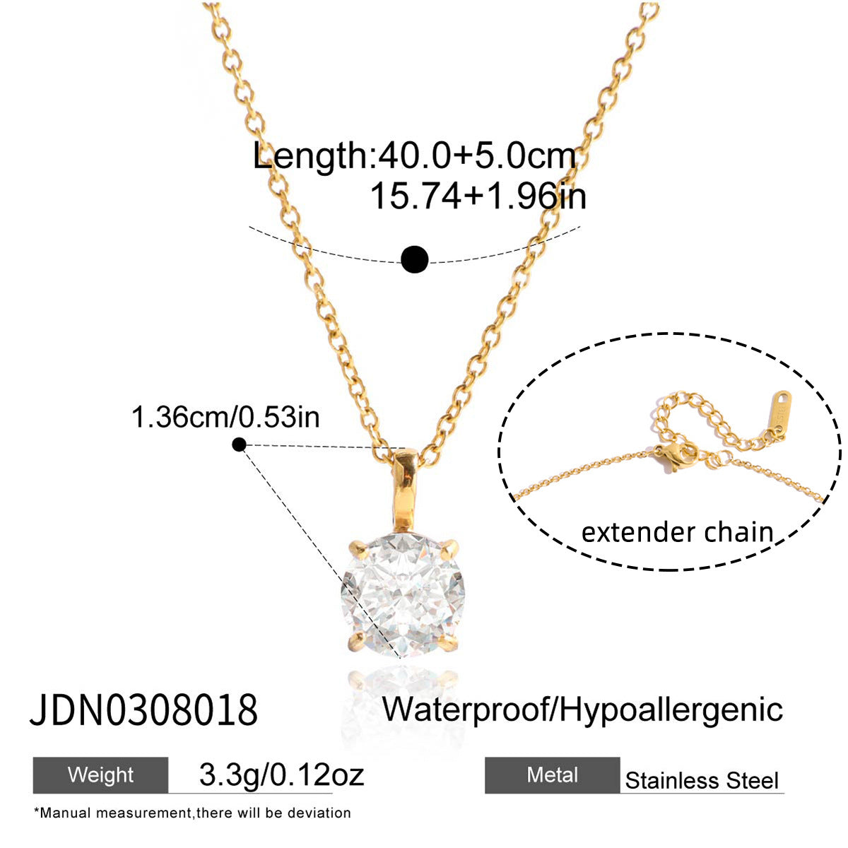 Solitary Diamond Pendant Necklace -- Exquisite and Elegant Jewelry