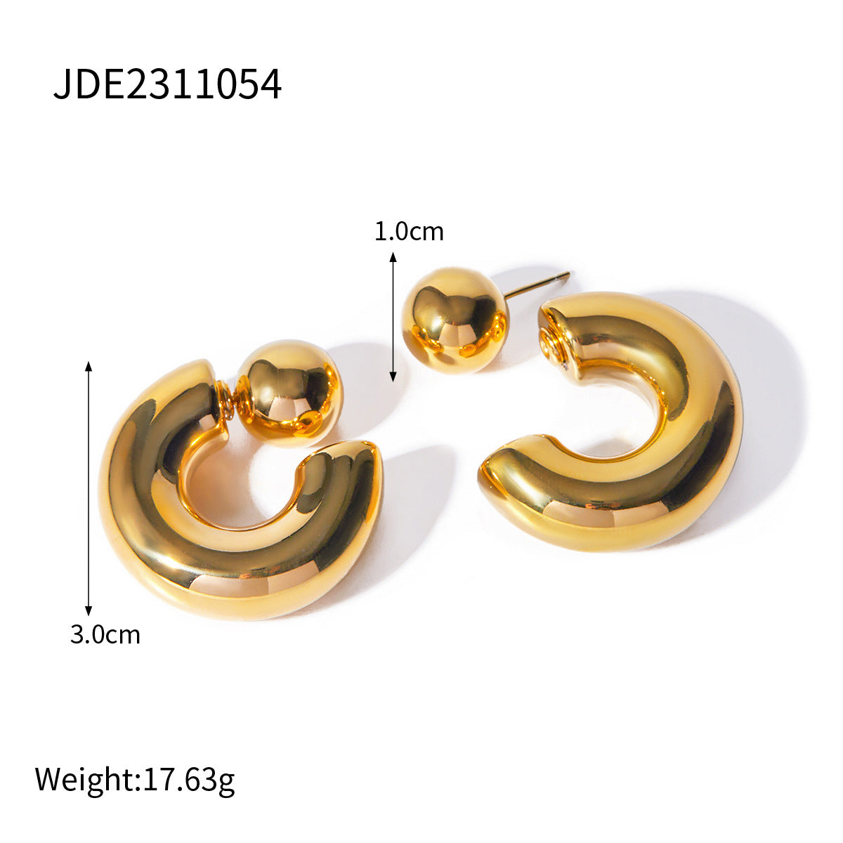 Chunky Gold - Tone Hoop Earrings for a Bold Statement Look
