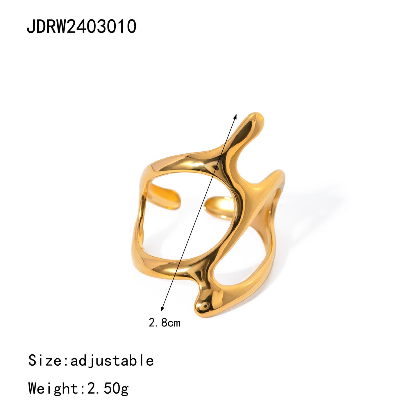 Gold-Tone Stainless Steel Ring