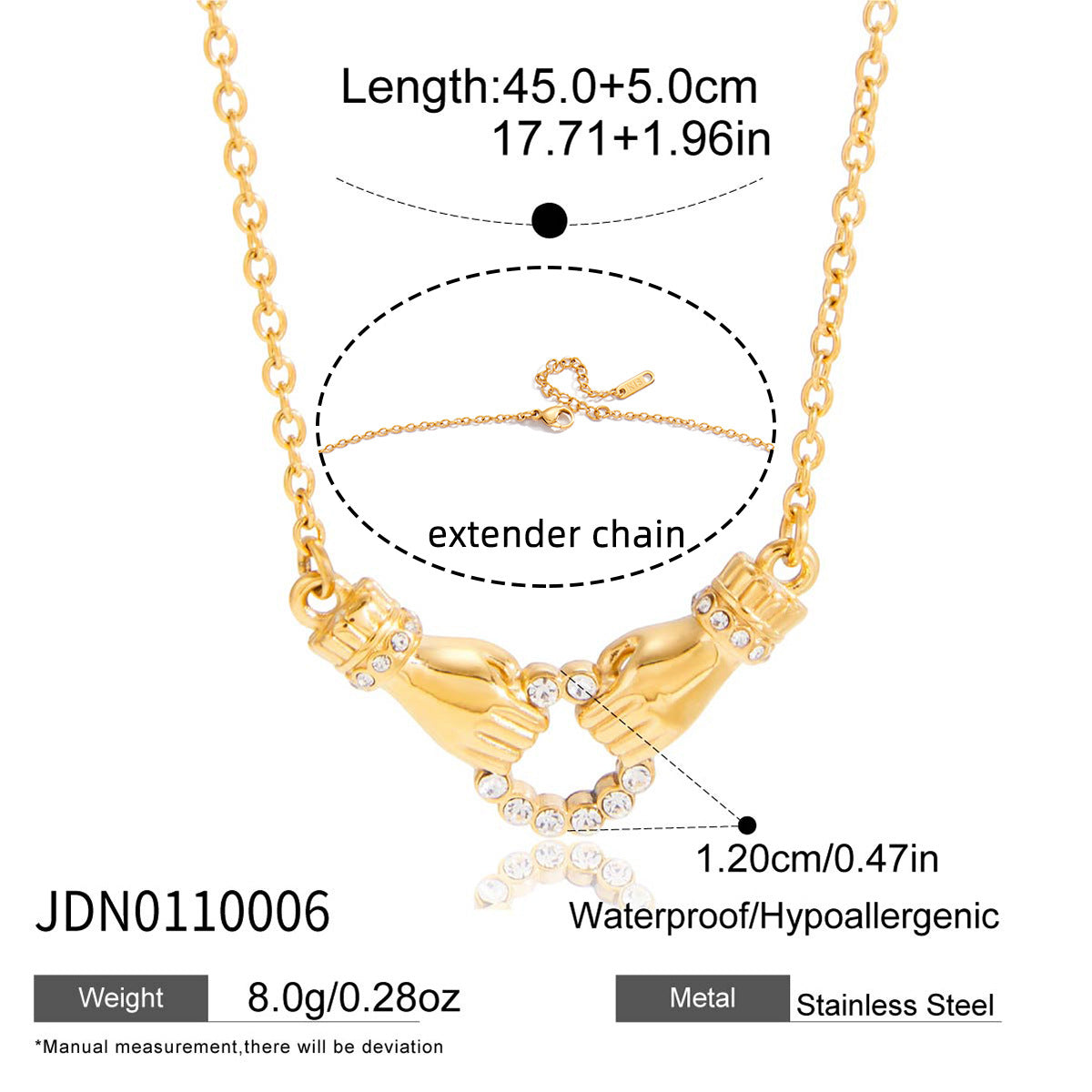 Layered Gold - Tone Hand - Held Pendant Necklace
