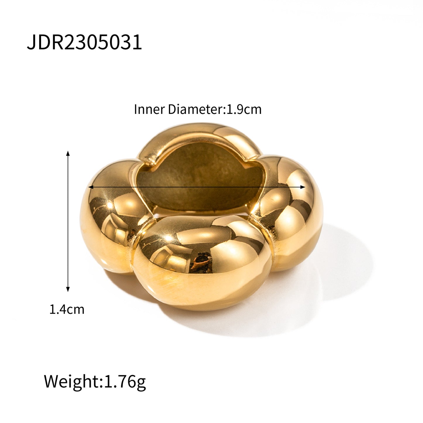 Gold & Silver Stackable Rings – Wide Textured Band, Wave Ring & Geometric Square Ring for Women