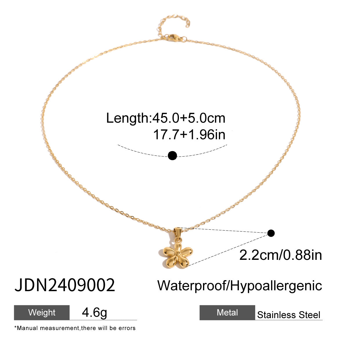 18k Gold Stainless Steel Minimalist Necklace