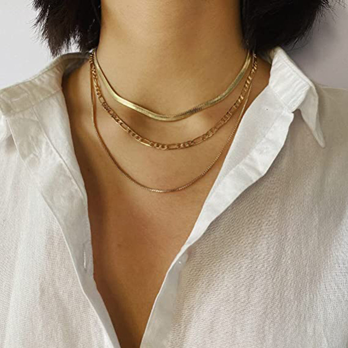 Layered Gold Necklaces Set - Stylish Chain Jewelry for Women