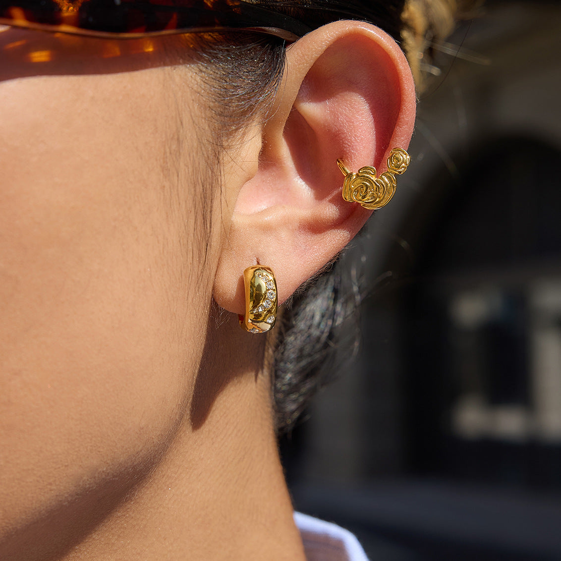 Stainless Steel Heart Earrings for Valentine's Day