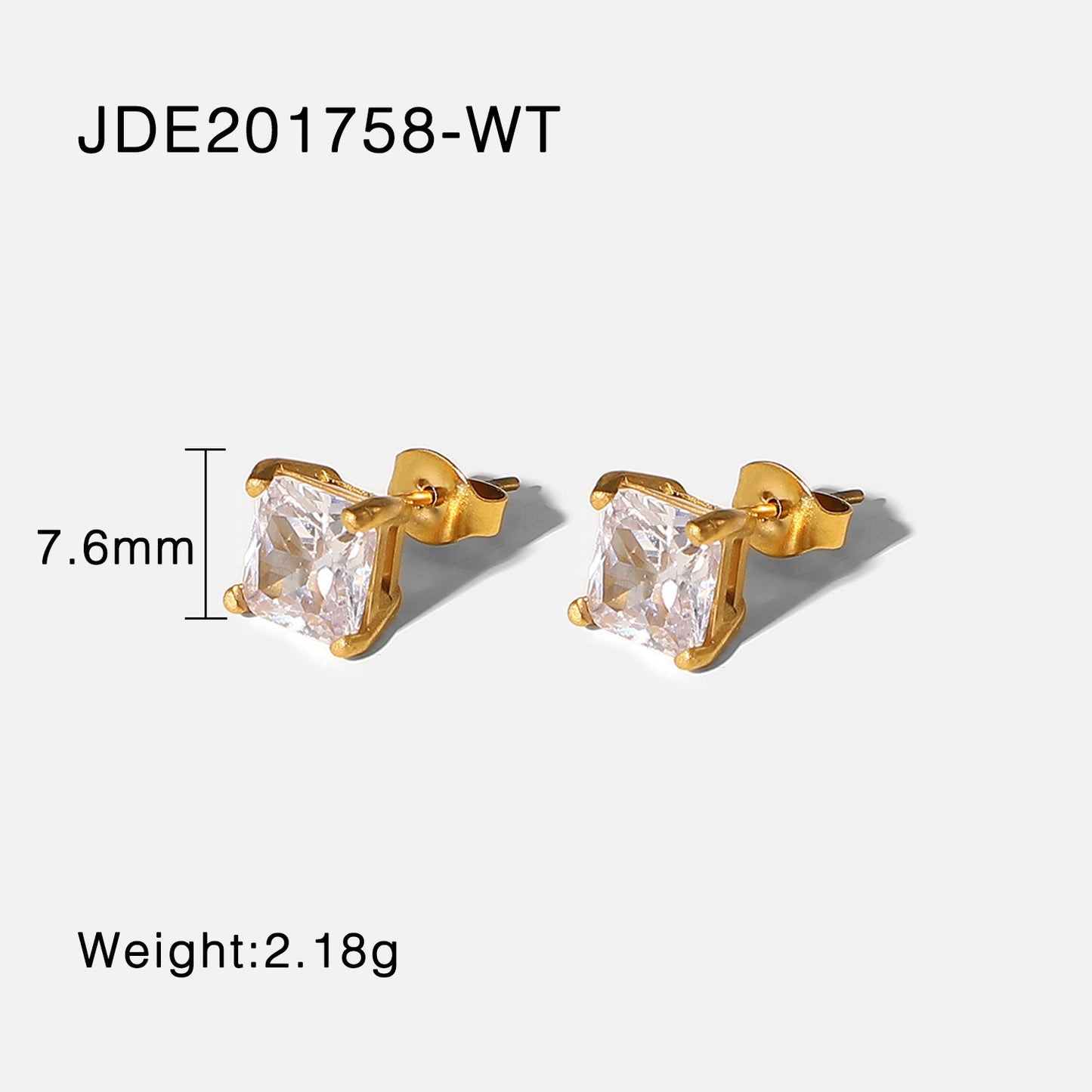 Stainless Steel Cubic Zirconia Earrings