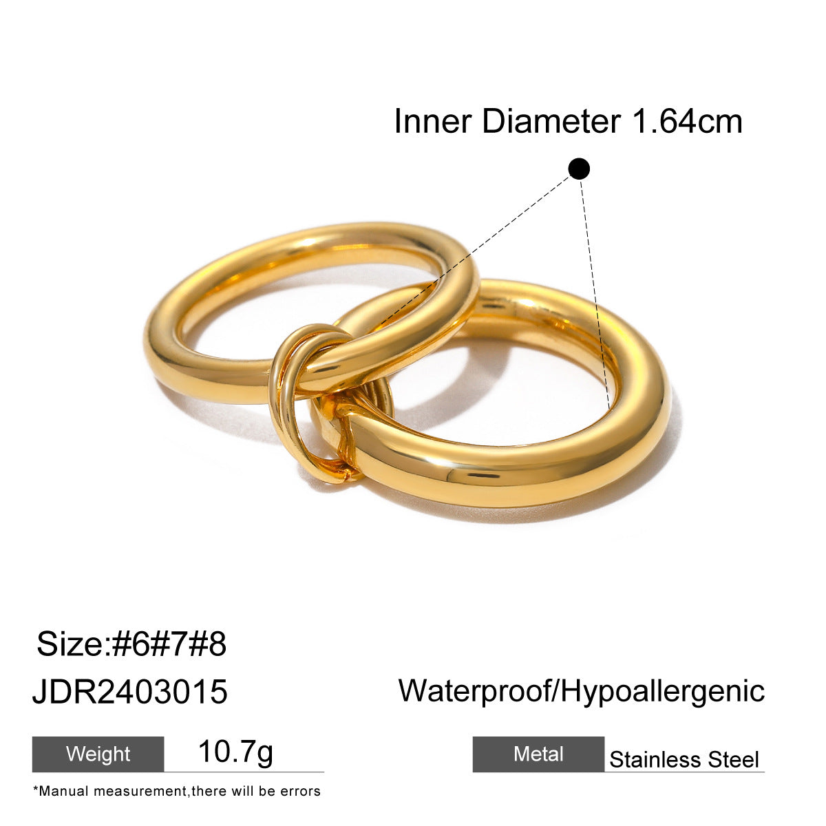 Gold-Tone Multi-Ring Set – Pearl, Zirconia, Stackable Fashion Rings for Women