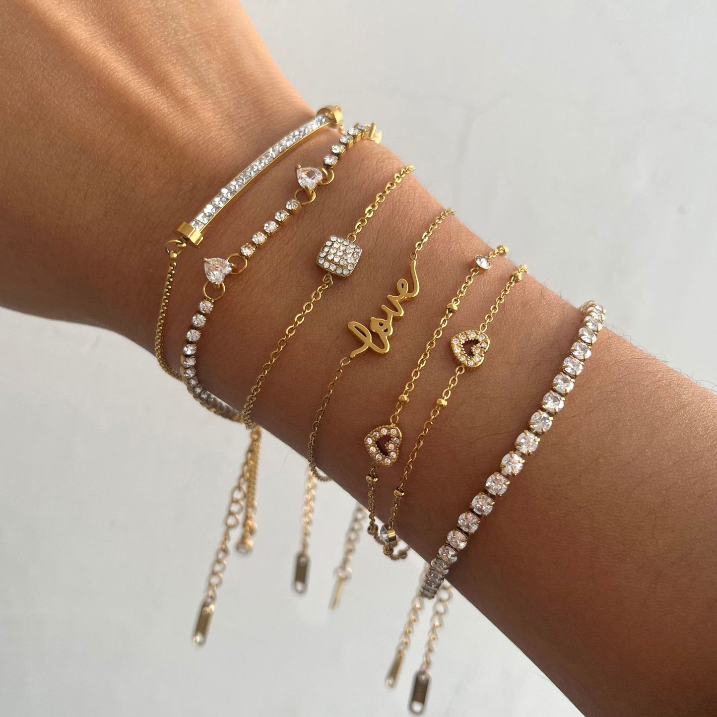 Layered Diamond - Embellished Bracelets for Women