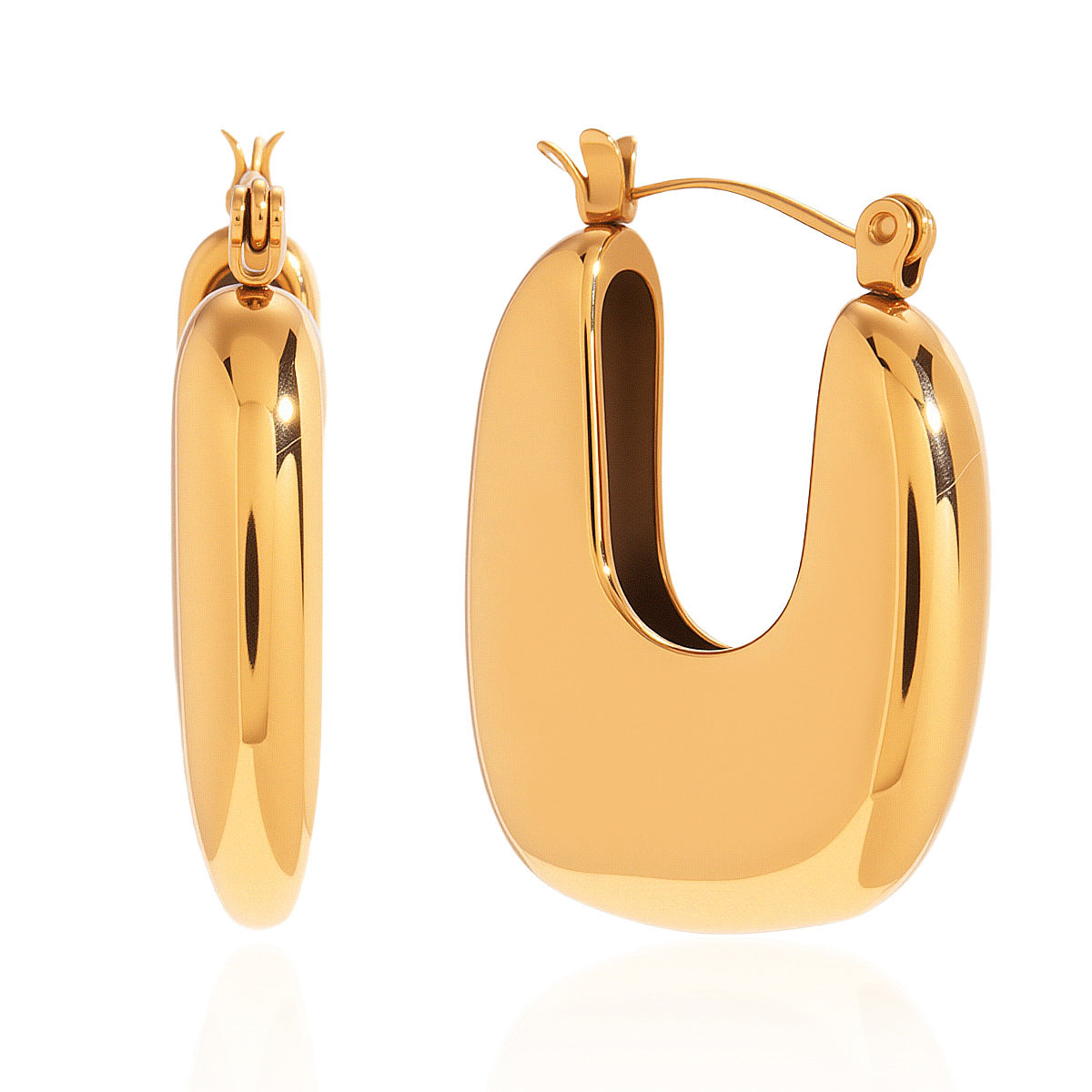 Gold - Plated Hoop Earrings for Women