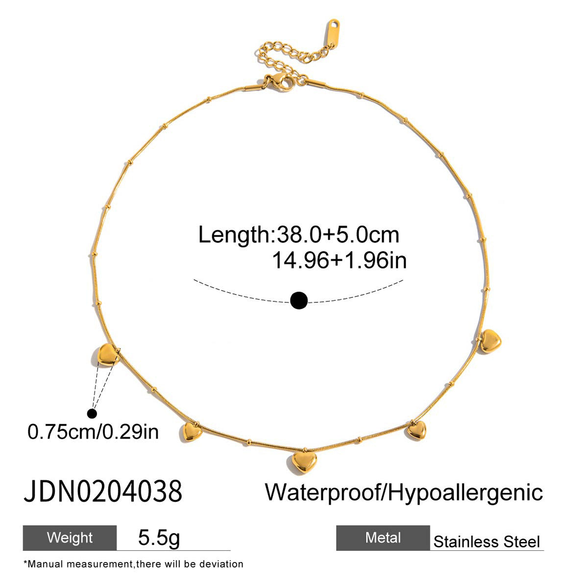 Layered Heart - Pendant Gold - Tone Necklaces