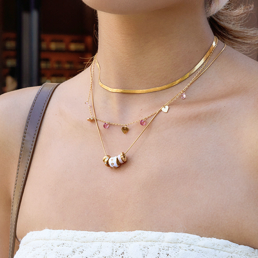 Layered Heart - Pendant Gold - Tone Necklaces