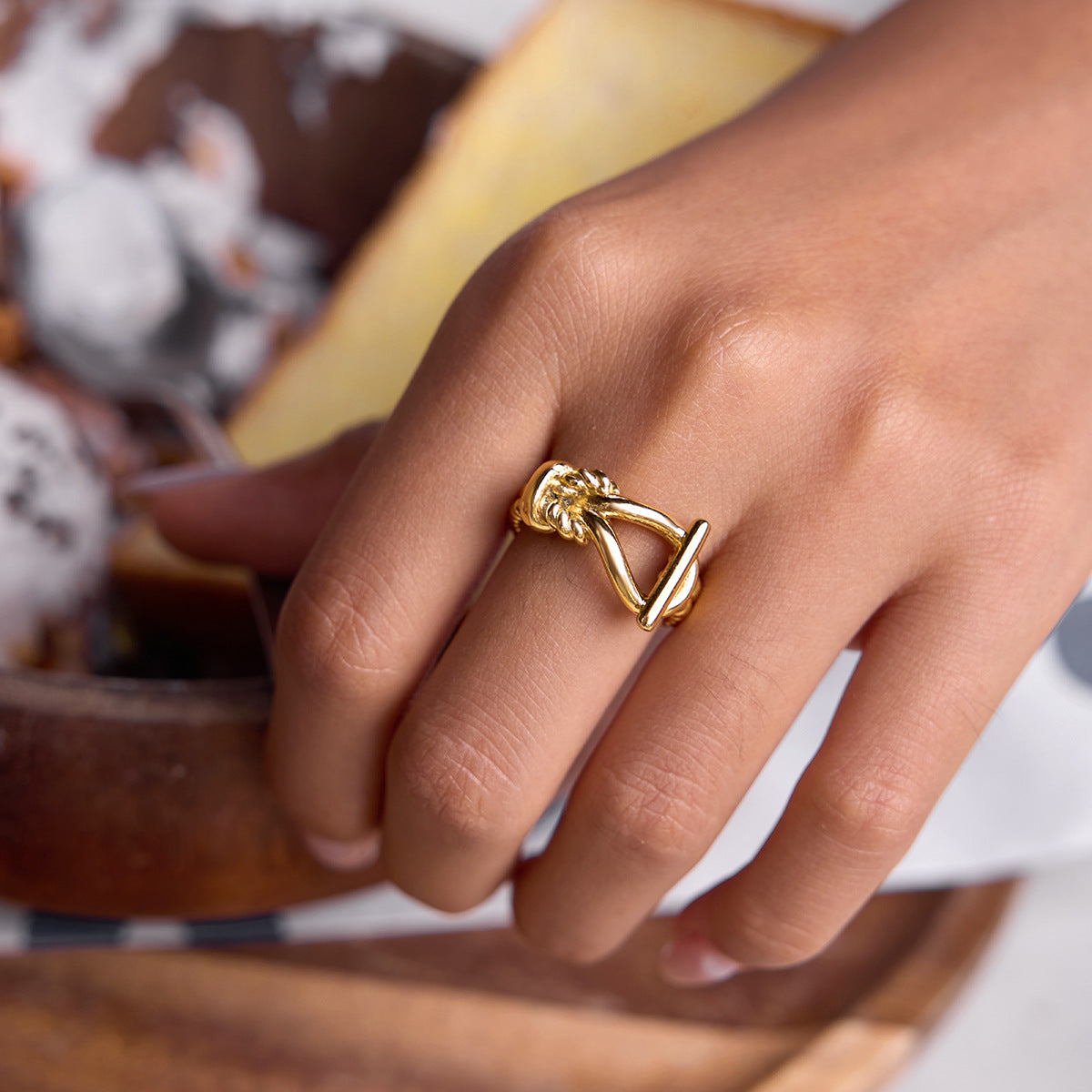 Statement Ring Set – Sculptural Knot, Abstract Figure & Twisted Band for Women
