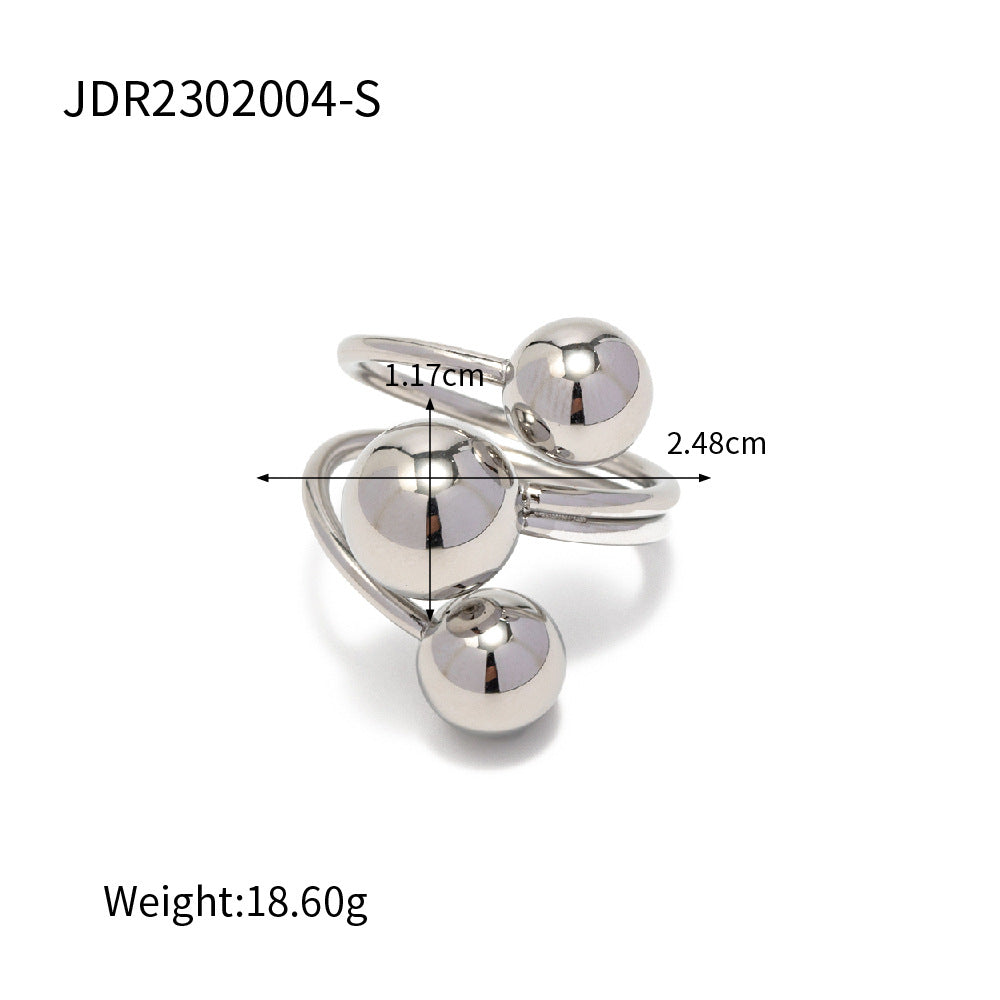 Silver Statement Rings Set – Sculptural Leaf, Stackable Bands & Joint Ring for Women